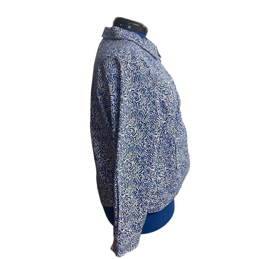 C.D. PETITES Women’s Paisley Jacket Size PXL Blue & White‎ - Picture 2 of 10